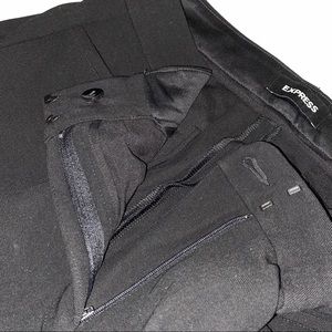 Black stretch high rise dress pants